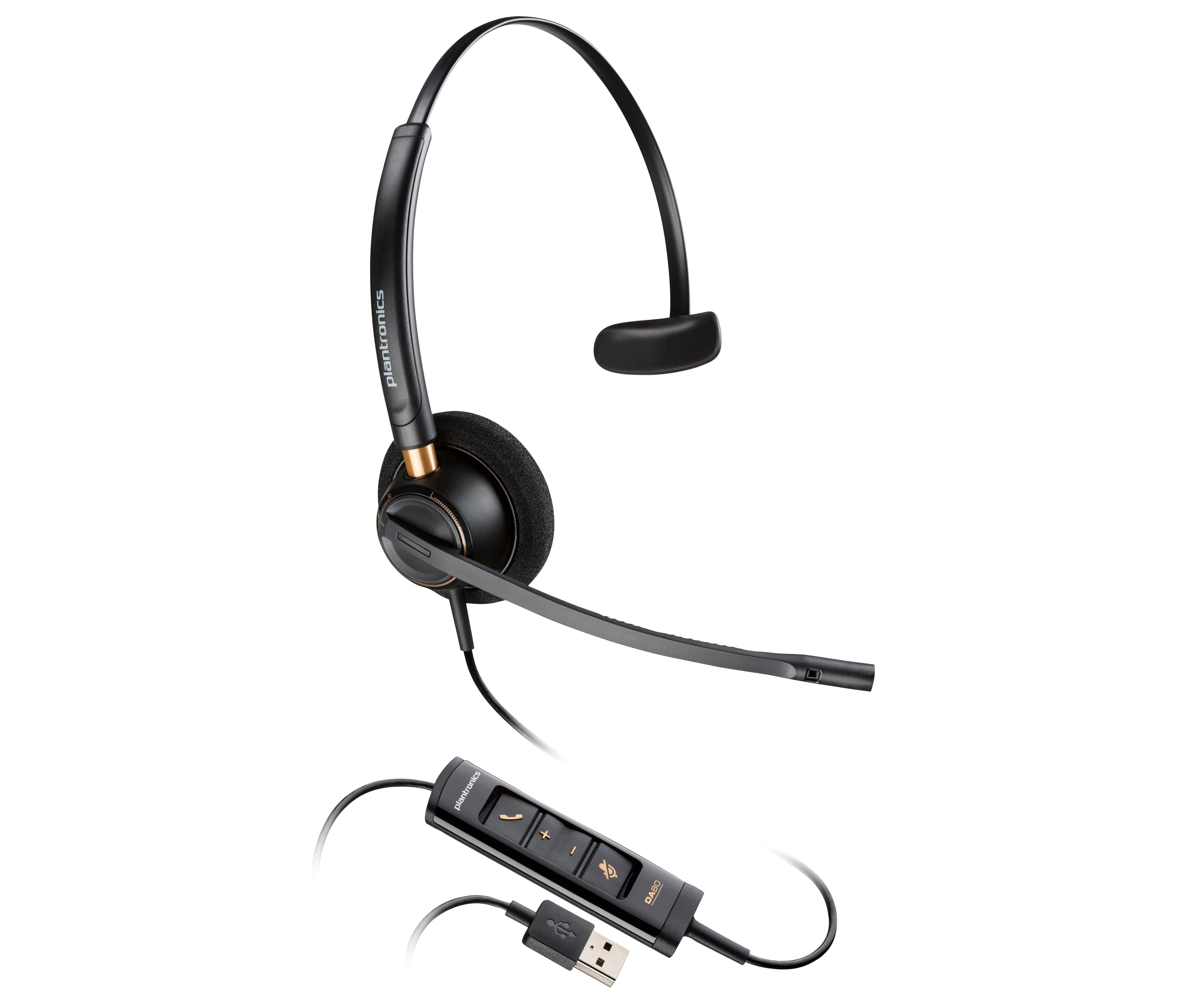 HP Poly EncorePro 515 Microsoft Teams Certified Monoaural with USB-A Headset — vue 1 sur 4